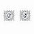 Brinco Ponto de Luz Moldura Quadrado Moissanite 6,0mm Prata 925 com Ródio - Imagem 1