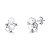 Brinco  Cacho de Pérolas 3mm 6mm Moissanites1,5mm 2mm Prata 925 com Ródio - Imagem 1