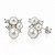 Brinco Cacho de Pérolas Moissanites1,5mm e 2mm Prata 925 com Ródio - Imagem 5