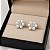 Brinco Flor Pérola Moissanite 4,0mm Prata 925 com Ródio - Imagem 4