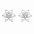 Brinco Flor Pérola Moissanite 4,0mm Prata 925 com Ródio - Imagem 6