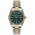 Relógio Seculus Feminino Analógico Aço Bicolor Fundo Verde Catraca Facetada 36mm 77323LPSVBA3 - Imagem 1