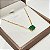 Colar Esmeralda Natural 7x9 corrente elos Cart Ouro18k - Imagem 6