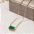 Colar Esmeralda Natural 7x9 corrente elos Cart Ouro18k - Imagem 3