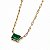 Colar Esmeralda Natural 7x9 corrente elos Cart Ouro18k - Imagem 1