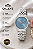 Relógio Orient Feminino Analógico Eternal Aço Prata Fundo Azul Sky Blue Calendário FBSS1206 A2SX - Imagem 2