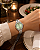 Relógio Orient Feminino Analógico Aço Prata Mostrador Verde Com Cristais 32mm FBSS0158 F3SX - Imagem 4