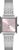 Relógio Orient Feminino Analógico Quadrado Prata Safira Fundo Rosa Pulseira Mesh LBSS0091 R1SX - Imagem 1
