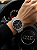 Relógio Orient Masculino Analógico Neo Vintage Cronógrafo Solartech Aço Prata Fundo Preto 43mm MBSSC266 G1SX - Imagem 3