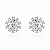Brinco Ponto de Luz Cravejado 8mm Moissanite Prata 925 com Ródio - Imagem 5