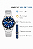 Relógio Orient Masculino Prata Fundo Azul Dupla Pulseira Clássico Aço MBSS1452 D2SX Original - Imagem 2
