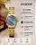 Relógio Orient Feminino Analógico Clássico Dourado Fundo Azul Claro Calendário FGSS1263 A2KX - Imagem 4