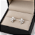 Brinco Cacho de Pérolas Moissanite 3x2mm Prata 925 com ródio - Imagem 4