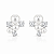 Brinco Cacho de Pérolas Moissanite 3x2mm Prata 925 com ródio - Imagem 6