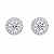 Brinco Ponto de Luz 6mm Cravejado Moissanite Prata 925 com Ródio - Imagem 1