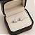 Brinco Ponto de Luz Quadrado 10mm Moissanite Prata 925 com Ródio - Imagem 3