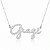 Colar Assinatura Moissanite Personalizado em Prata 925 - Imagem 1