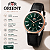 Relógio Orient Masculino Automático Special Calibers Small Seconds Preto Rose Fundo Verde Couro YN6MC035 E3PX - Imagem 4
