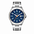 Relógio Orient Solartech Masculino Aço Prata Fundo Azul Bracelete Integrado 42mm MBSS1503 D2SX - Imagem 1