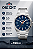 Relógio Orient Solartech Masculino Aço Prata Fundo Azul Bracelete Integrado 42mm MBSS1503 D2SX - Imagem 5