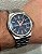 Relógio Orient Solartech Masculino Aço Prata Fundo Azul Bracelete Integrado 42mm MBSS1503 D2SX - Imagem 4