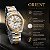 Relógio Orient Feminino Automático Aço Bicolor Prata Dourado Fundo Madrepérola 24mm NH6MM005 B1SK - Imagem 4