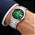 Relógio Orient Masculino Automático 3 Estrelas Prata Fundo Verde 469WA3NHE1SX Original - Imagem 2