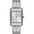 Relógio Orient Tank Eternal Unissex Retangular Aço Prata Fundo Branco GBSS1059 S1SX - Imagem 1