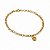 Pulseira Elo Português 2,5mm Pingente Coração Ouro 18K - Imagem 1