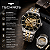 Relógio Technos Masculino Automático Aço Prata Fundo Preto Skeleton G3265AM/1P - Imagem 4