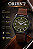 Relógio Orient Masculino SolarTech Preto Fundo Verde Couro Marrom MPSC1016 E2NX - Imagem 3