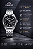 Relógio Orient Masculino Prata Fundo Grafite Cx 40mm Clássico Aço MBSS1501 G2SX Original - Imagem 2
