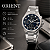 Relógio Orient Masculino SolarTech Bracelete Integrado Aço Fundo Azul 40mm MBSSC295 D1SX - Imagem 3
