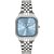 Relogio Seculus 44284L0SVNS3 Quadrado Prata Azul 34mm - Imagem 1