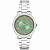 Relogio Orient Feminino Aco Prata Fundo Verde Detalhes Rose FBSS0157F2SX 33mm - Imagem 1