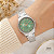 Relogio Orient Feminino Aco Prata Fundo Verde Detalhes Rose FBSS0157F2SX 33mm - Imagem 2