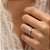 Anel Solitário 5mm Moissanite Prata 925 com Ródio - Imagem 2