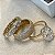 Aliança Princess Moissanites Ouro18k - Imagem 7