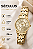 Relógio Seculus Feminino Long Life Dourado Números Completos 35mm 44289LPSVDA1 - Imagem 3