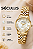 Relógio Seculus Feminino Dourado Pulseira Jubilee Fundo Madre Pérola 38mm 77248LPSVDS1 - Imagem 5