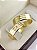 Aliança Reta Friso Lateral com Moissanite Borda Chanfrada 6mm Ouro 18K - Imagem 2