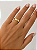 Aliança Reta Friso Lateral com Moissanite Borda Chanfrada 6mm Ouro 18K - Imagem 5
