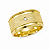 Aliança Reta com Friso Acetinada Moissanite Anatômica 10mm Ouro 18K - Imagem 1