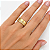 Aliança Reta com Friso Polida Moissanites Cravejados Anatômica 7mm Ouro 18K - Imagem 5