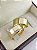 Aliança Reta com Friso Polida Borda Chanfrada e Filete de Moissanites 8mm Ouro 18K - Imagem 2