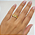 Aliança Reta com Friso Polida Borda Chanfrada e Filete de Moissanites 8mm Ouro 18K - Imagem 5