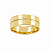 Aliança Reta com Friso Polida Anatômica 7mm Ouro 18K - Imagem 1