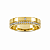 Aliança Reta com Friso Polida Semi Anatômica e Filete de Moissanites 5mm Ouro 18K - Imagem 1