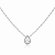 Colar Gota Cravejada 4x6mm Moissanite Prata 925 com Ródio - Imagem 1