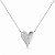 Colar Coração Cravejado Moissanite Prata 925 com Ródio - Imagem 1